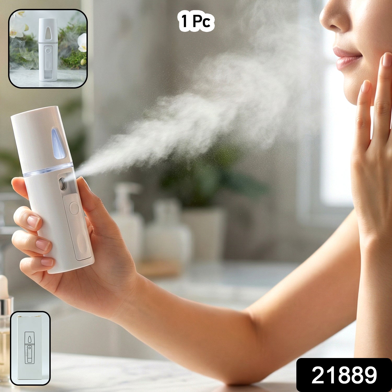 Wukusy portable humidifier with nano mist sprayer, compact device emitting fine mist for room humidification