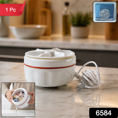 Compact Wukusy portable mini electric washing machine with drum and control panel, ideal for small laundry loads.