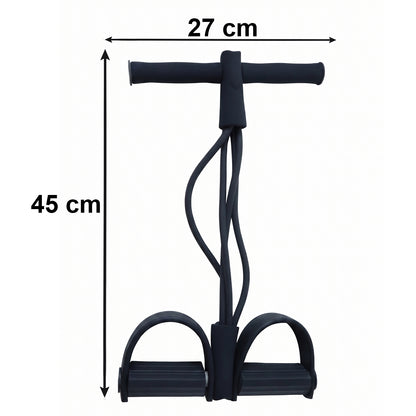 Wukusy portable pull rope resistance exerciser with foot pedal support for strength training and fitness workouts.