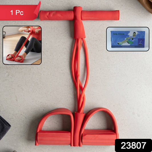 Wukusy portable pull rope resistance exerciser with foot pedal support for strength training and flexibility workouts.