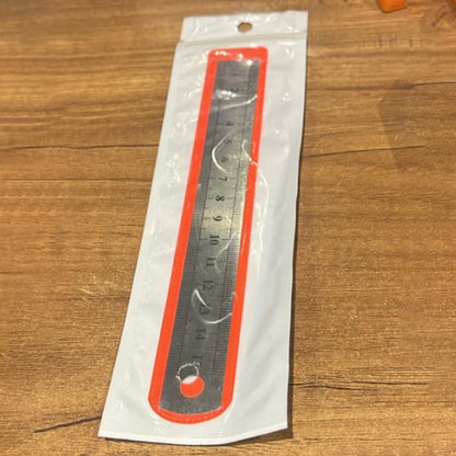 Wukusy 15 cm precision measuring ruler scale, clear plastic with black measurement markings, for accurate length measurements.