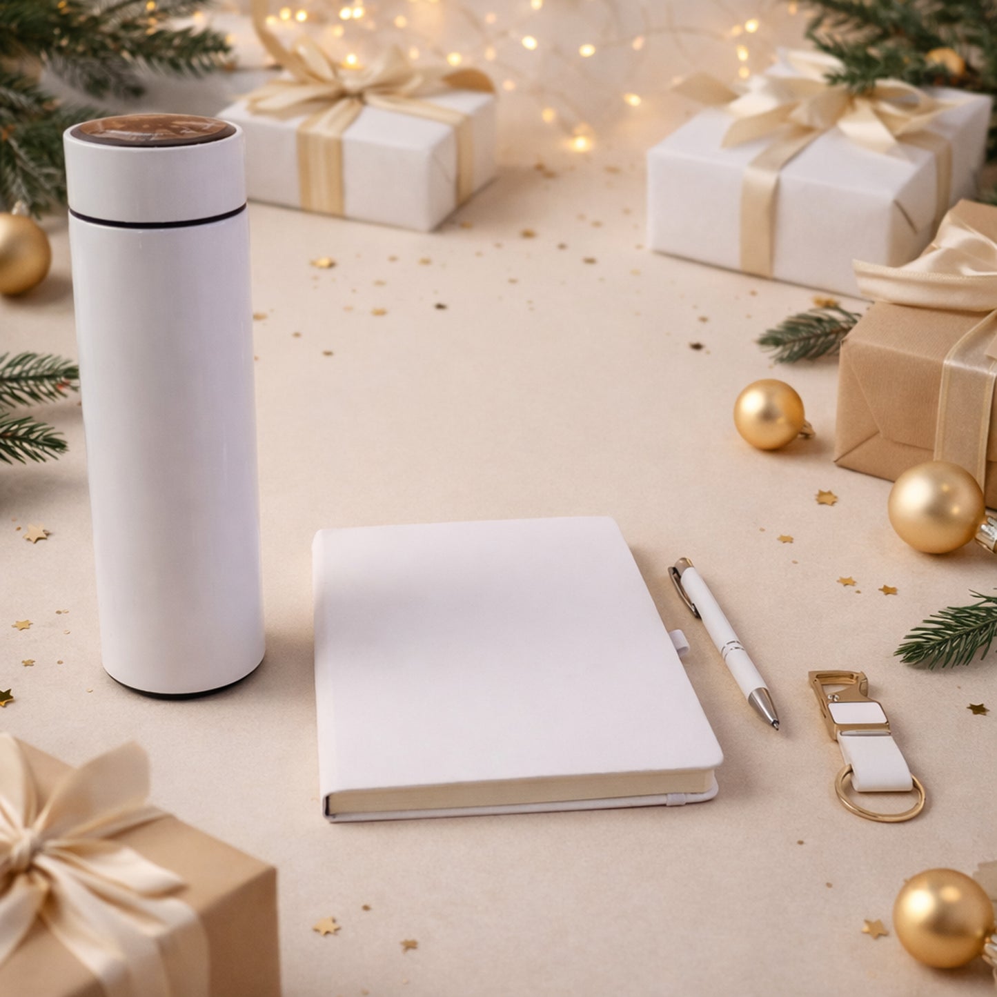 Wukusy Premium 4-in-1 Corporate Gift Set Combo with assorted items on a white background