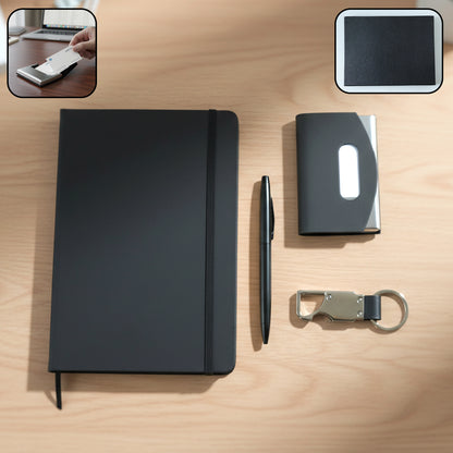 Wukusy premium 4-in-1 travel essentials combo set with organizer, toiletries bag, passport holder, and travel accessories.