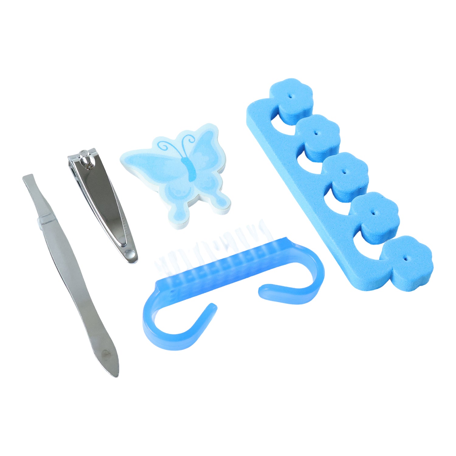 Wukusy Premium 5-in-1 Manicure Pedicure Kit with various nail tools and accessories for at-home nail grooming and care