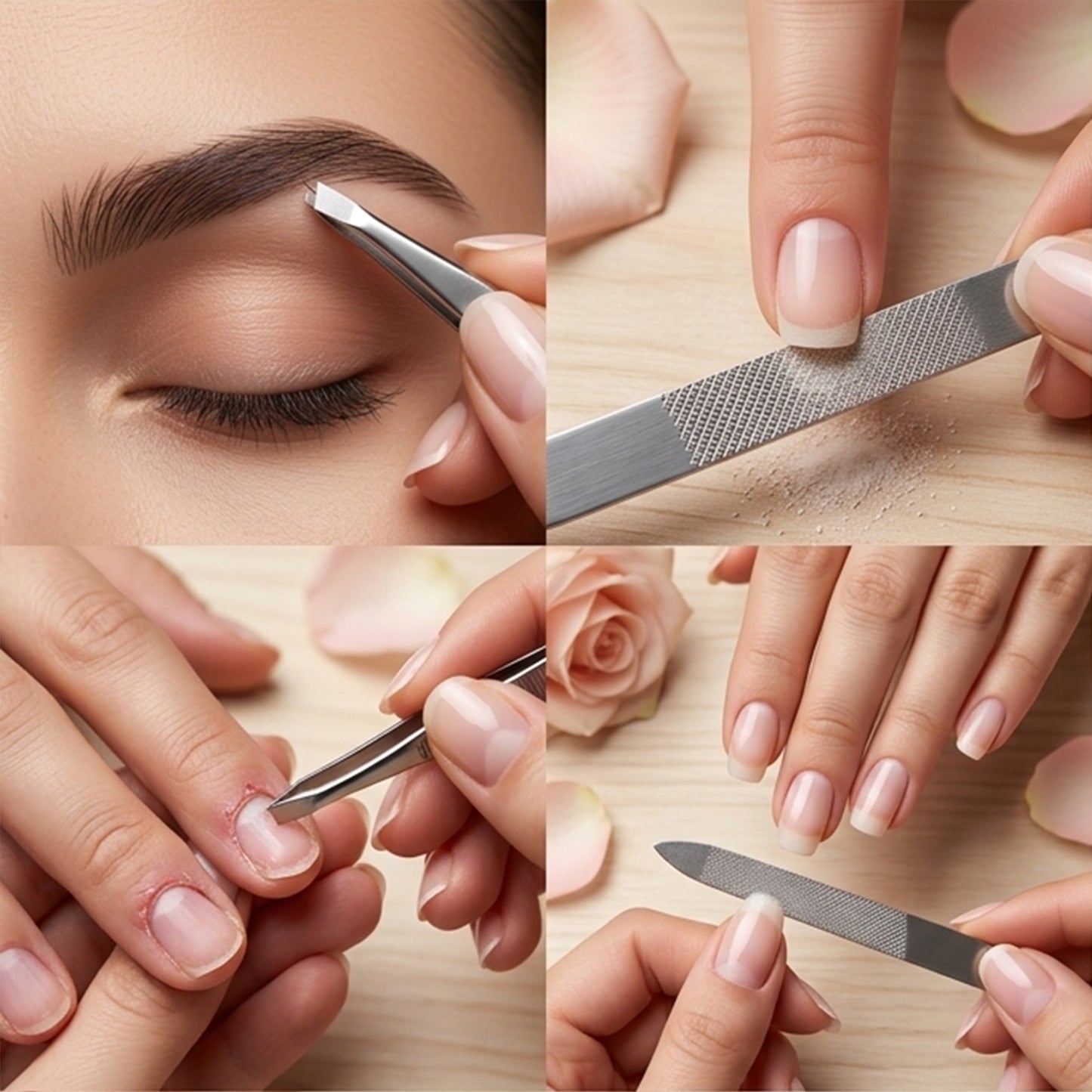 Wukusy Premium 7-in-1 Manicure and Pedicure Nail Care Kit with various tools for nail grooming and care.