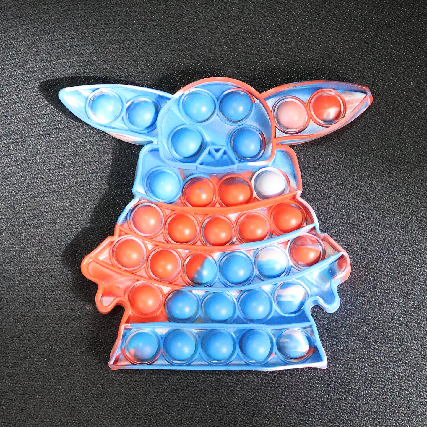 Wukusy Premium Cartoon Shape Silicone Pop It Fidget Toy, colorful and squeezable for sensory play and stress relief.
