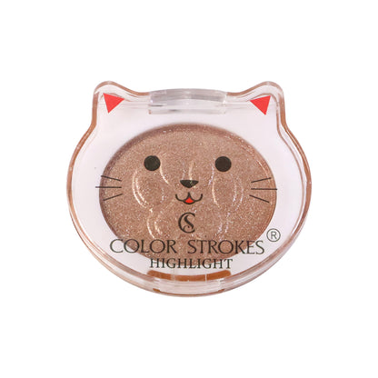 Wukusy Premium Color Strokes Shimmer Highlighter, 1 piece, with vibrant, shimmering pigment for highlighting and glow.
