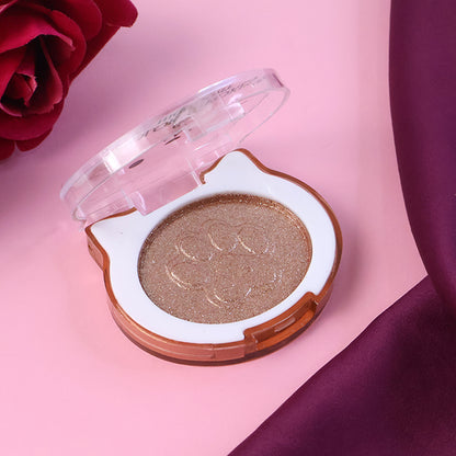 Wukusy Premium Color Strokes Shimmer Highlighter in a compact, vibrant palette with shimmering shades for highlighting and glow effects.