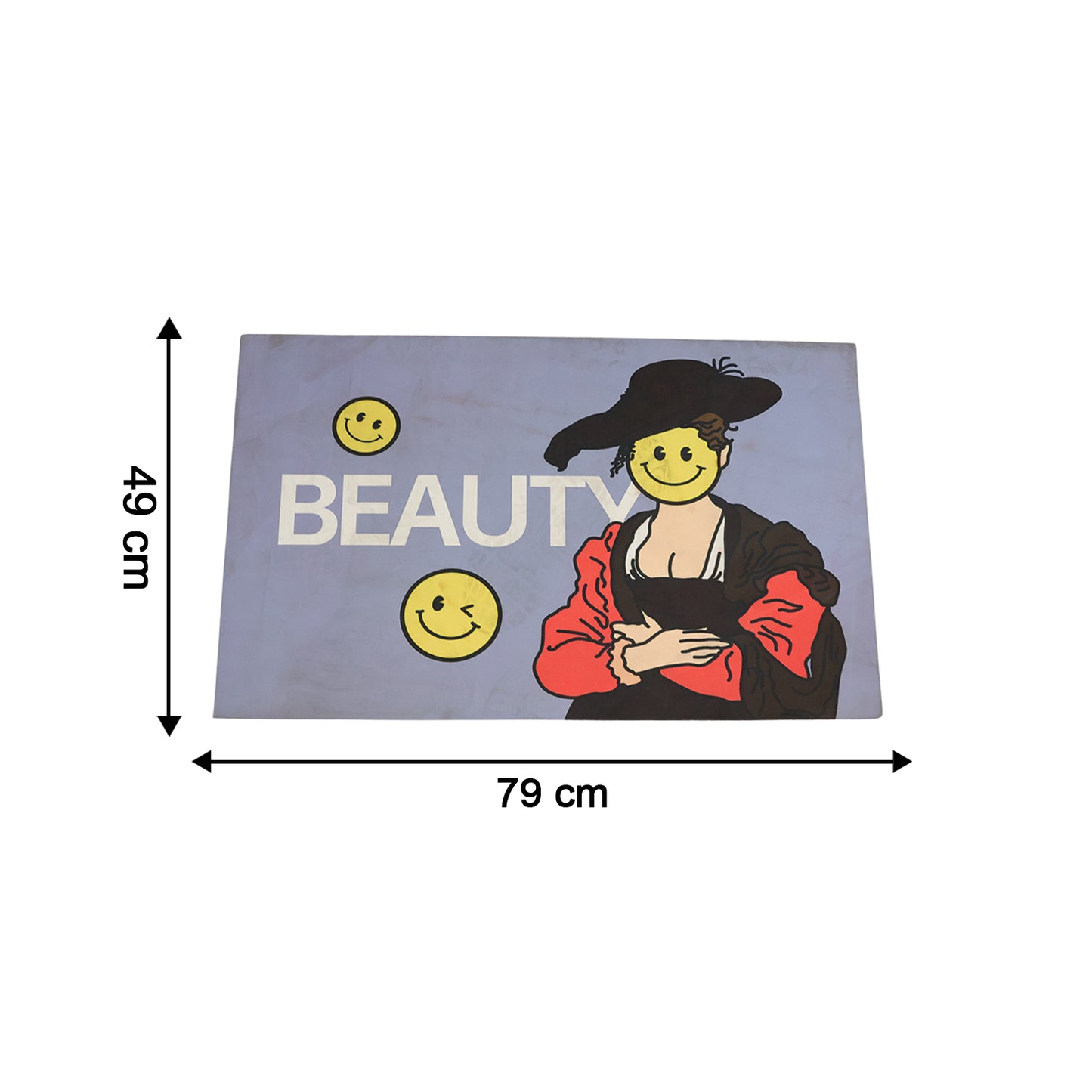 Premium Wukusy designer anti-slip door mat with mixed pattern, durable and non-slip for indoor or outdoor use.
