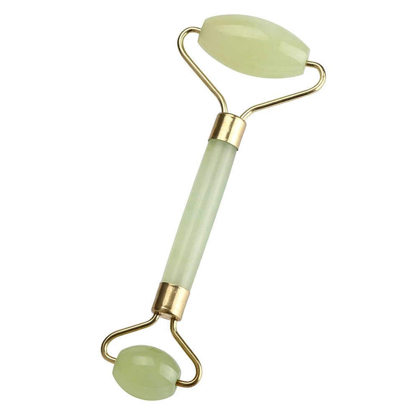 Wukusy premium dual-head jade stone face roller and Gua Sha massage tool set for facial skincare and relaxation.