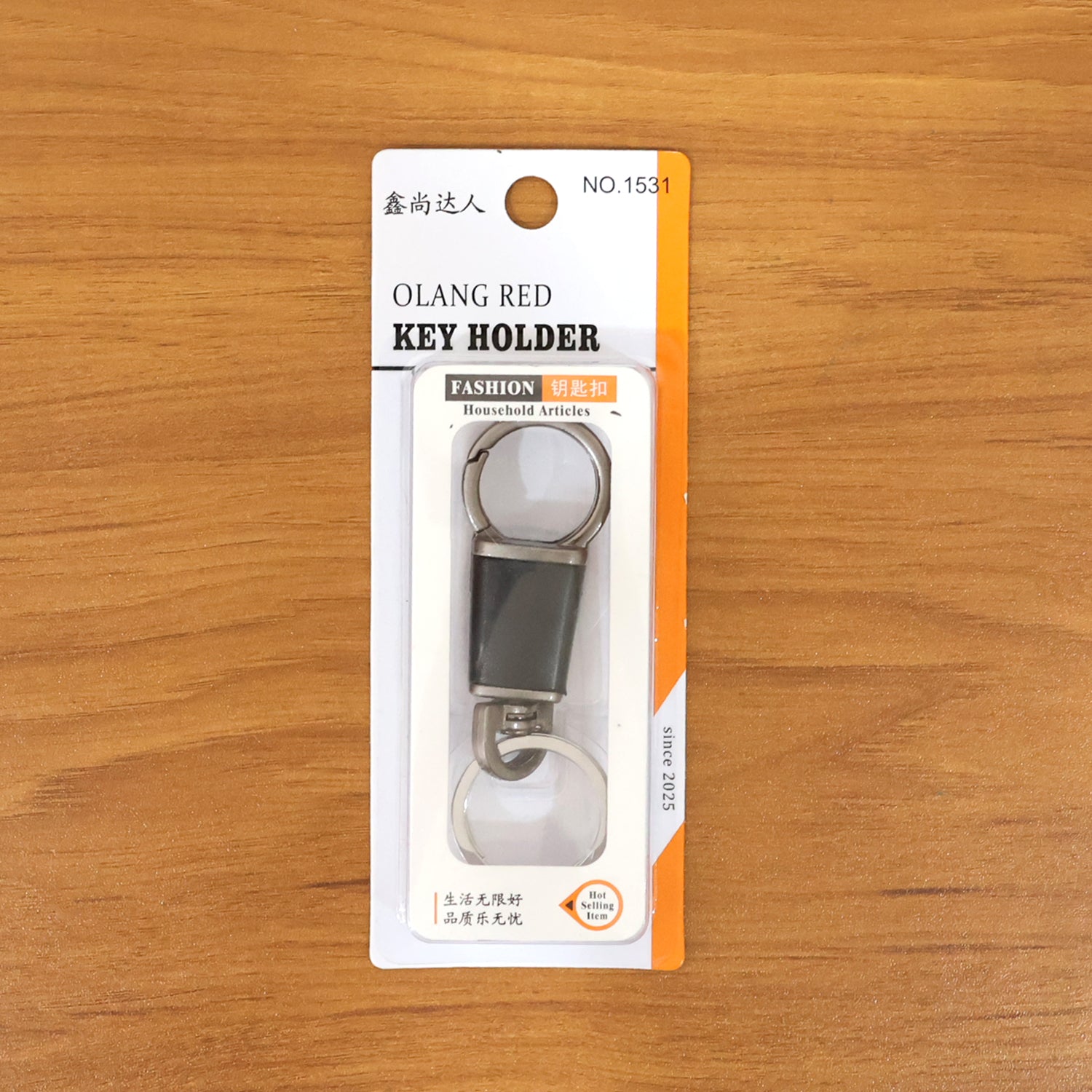 Wukusy premium dual ring metal key holder with rotating swivel, showcasing durable metal construction and secure key organization.