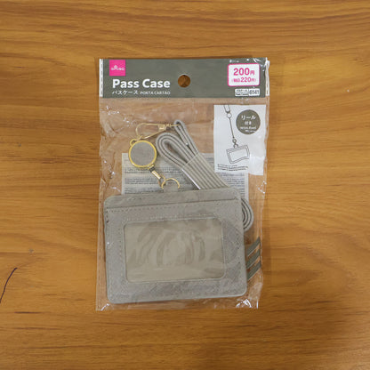 Wukusy premium ID card holder with adjustable neck strap, clear plastic window for ID display, and secure clip.