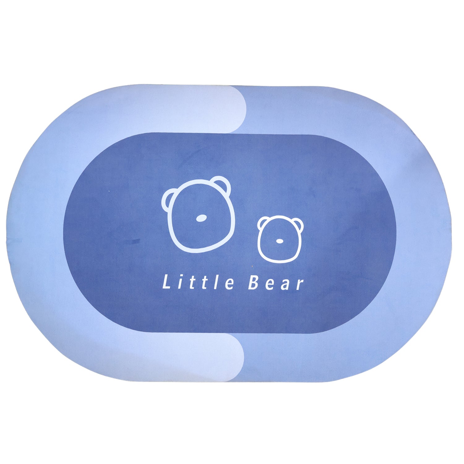 Wukusy Premium Little Bear printed soft non-slip bath mat in 118x79 cm with colorful bear design for bathroom safety and comfort.