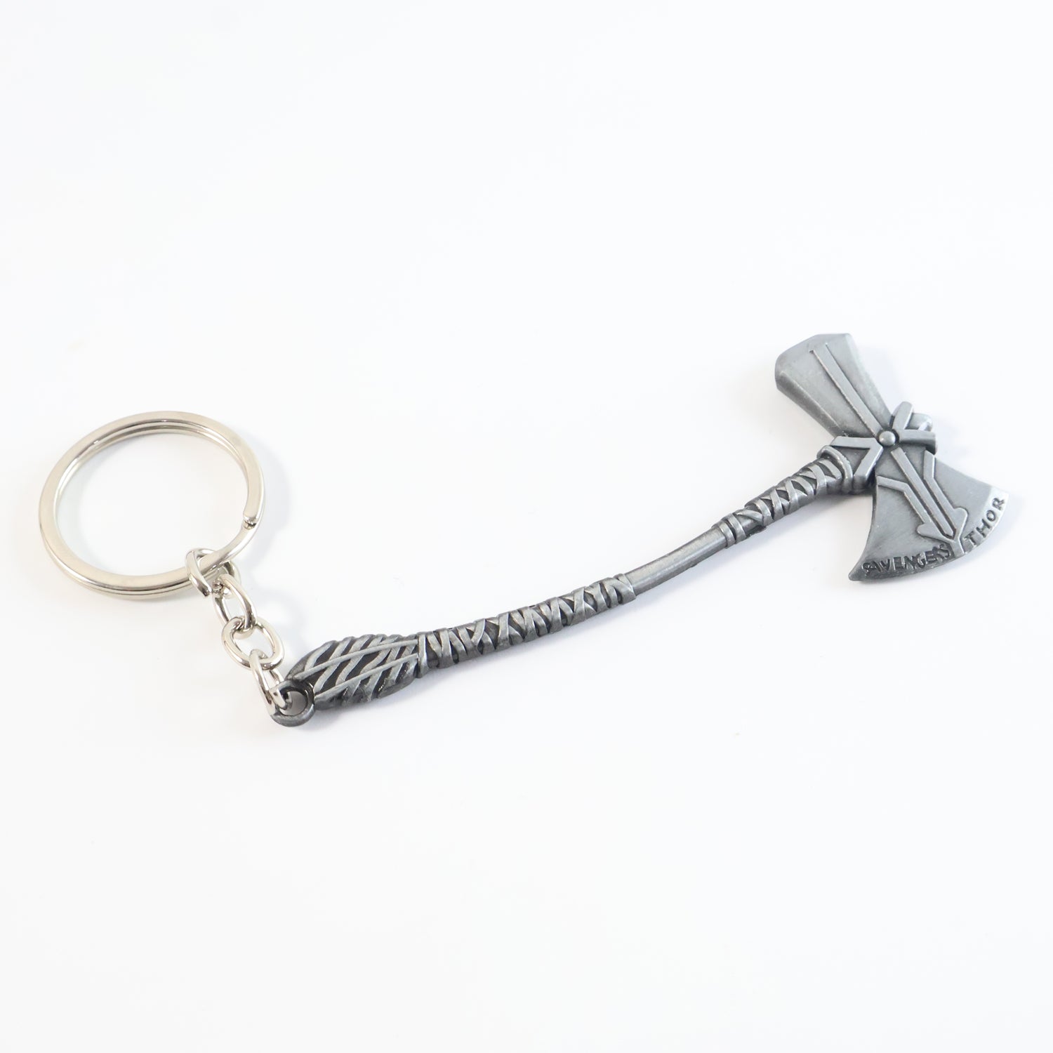 Wukusy Premium Metal Axe Keychain showing a detailed miniature axe design on a keyring.
