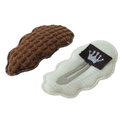 Set of four Wukusy premium padded cloud-shaped hair clips, soft and colorful accessories for stylish hair styling.