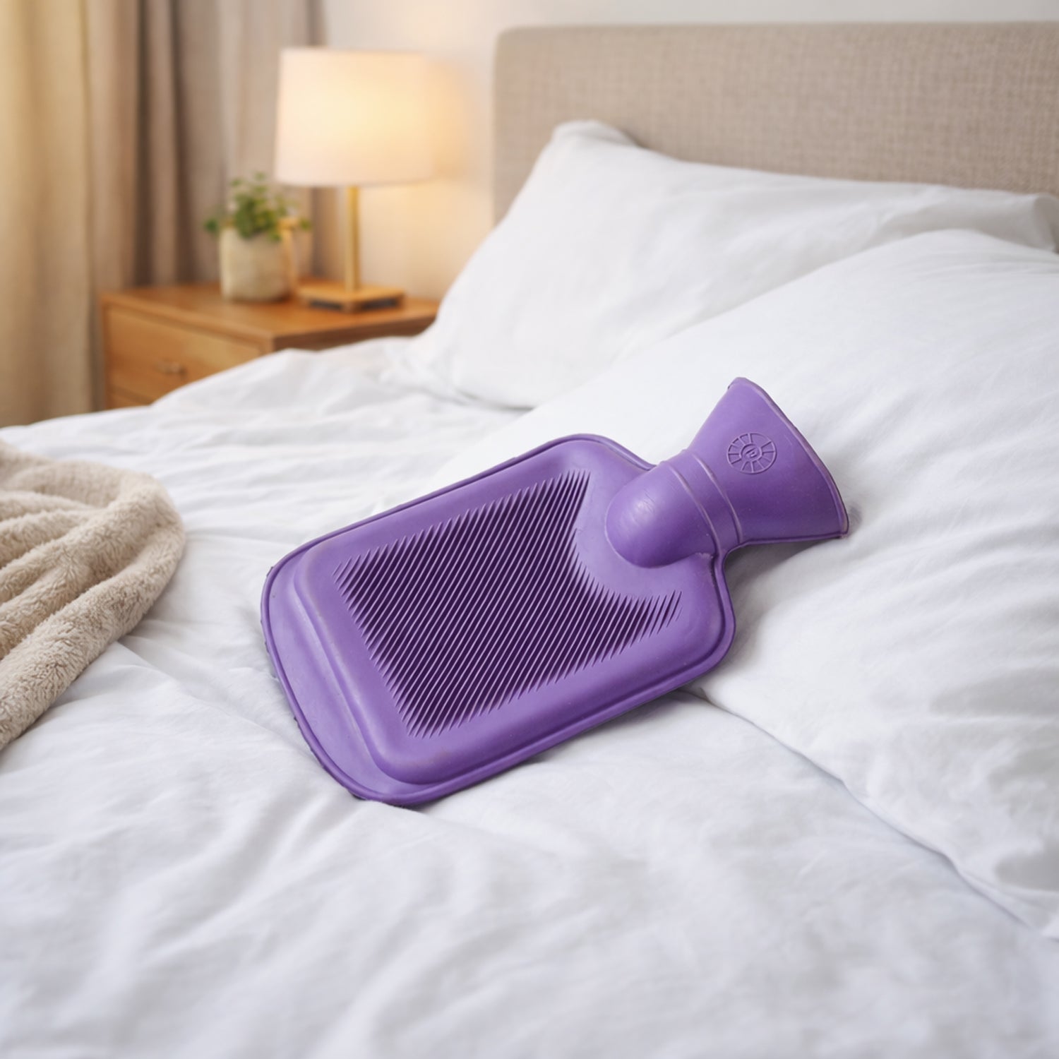 Wukusy premium soft rubber hot water bag, 21x12 cm, flexible and cozy for soothing warmth and pain relief.