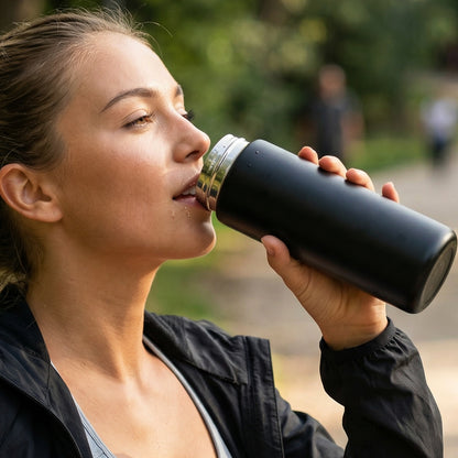 Wukusy premium stainless steel vacuum insulated water bottle, 300 ml, with a sleek, durable design and secure lid.