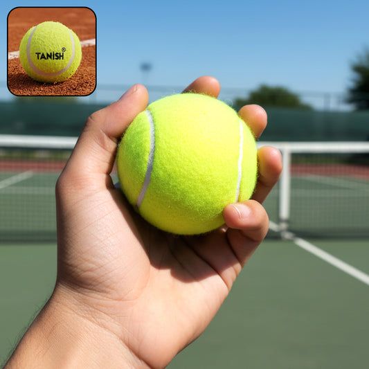 Wukusy premium tennis ball for tennis and training, featuring a bright yellow outer surface and standard size.