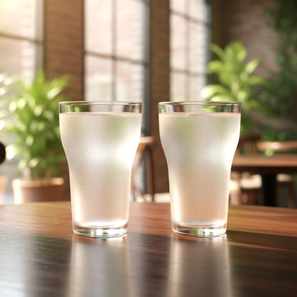 Set of six Wukusy Prexo unbreakable plastic drinking water glasses, 300 ml each, durable and lightweight for everyday use.