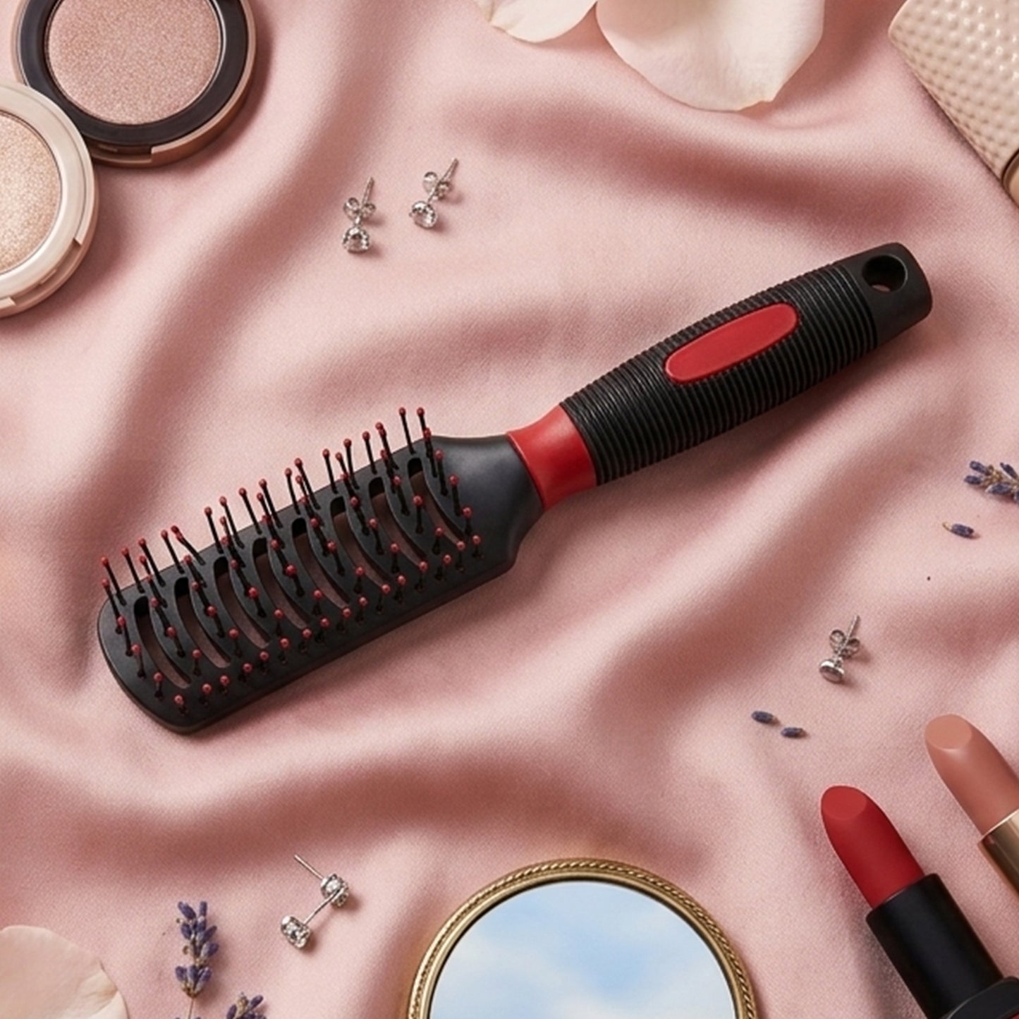 Wukusy professional hair styling detangling soft hair comb, displayed on a white background with smooth, rounded teeth.