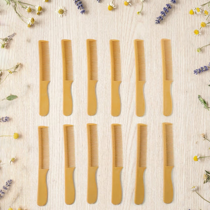 Wukusy professional plastic hair styling comb set with 12 assorted styling and detangling combs on a white background.