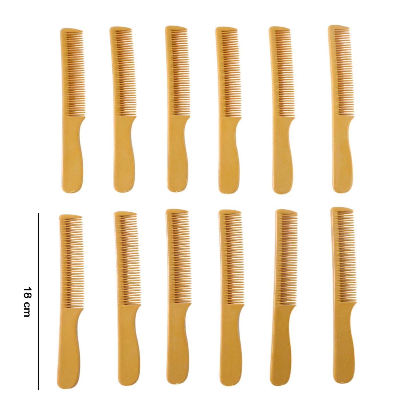 Set of 12 Wukusy professional plastic hair styling combs in various sizes for grooming and styling hair.