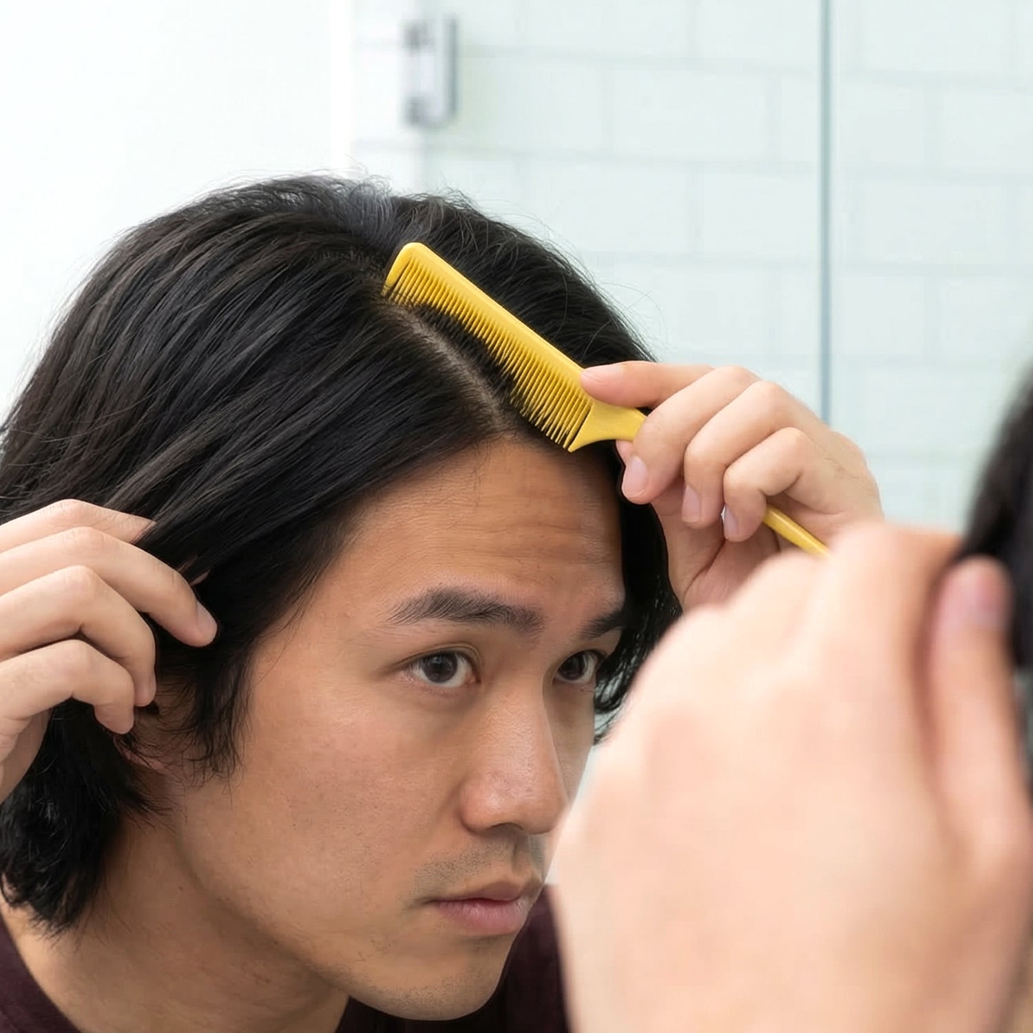 Wukusy professional tail comb set for hair styling, including 12 precision tail combs in various sizes for salon and personal use