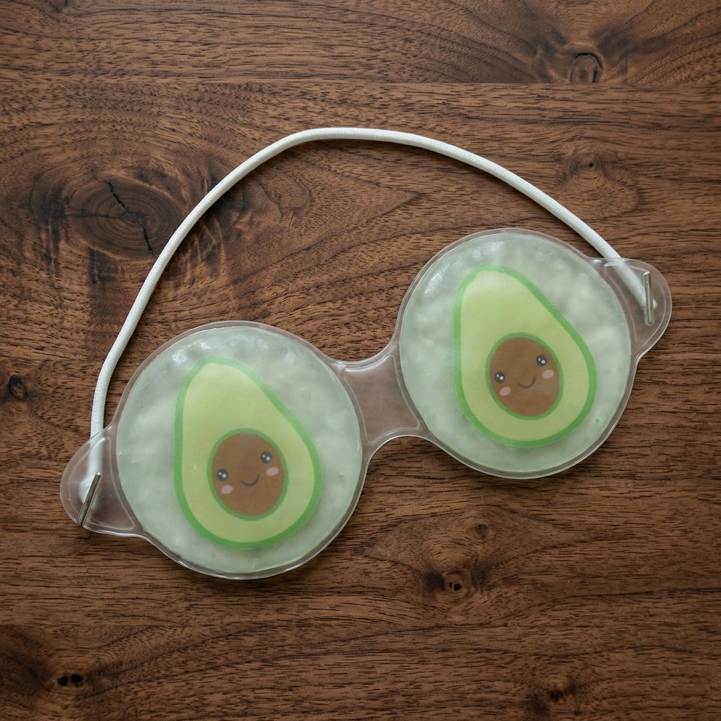 Wukusy reusable gel eye mask, pair with cooling gel for soothing relief, dark circles, and puffiness, shown in image.