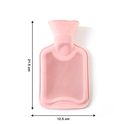 Wukusy reusable hot water bag for pain relief and warm compress therapy, flexible rubber bag with a screw cap.
