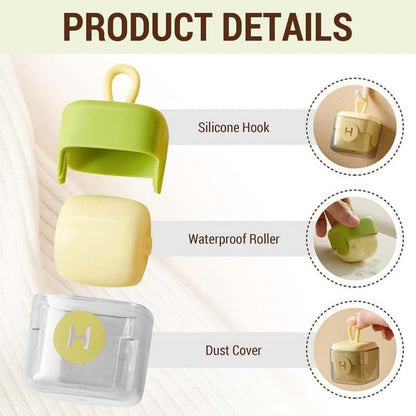 Wukusy reusable portable lint roller with storage case, compact design for quick lint and pet hair removal.