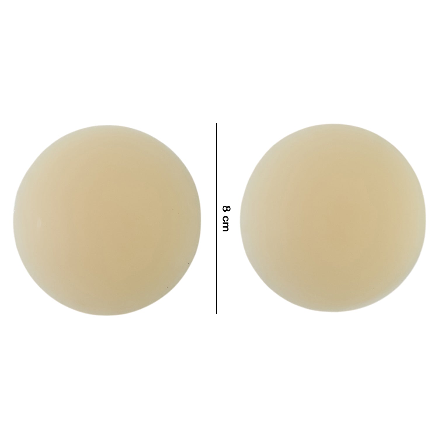 Reusable silicone nipple cover patches by Wukusy, set of 2, showing soft, flexible, skin-toned covers on a plain background.