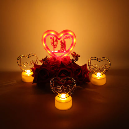 Wukusy Romantic Heart Love Decorative Gift Set with heart-shaped ornaments and romantic embellishments for special occasions.