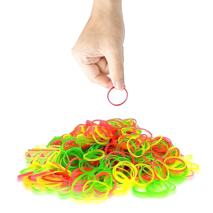 Colorful Wukusy elastic rubber bands for office, home, and kitchen accessories, made of flexible, reusable nylon material.