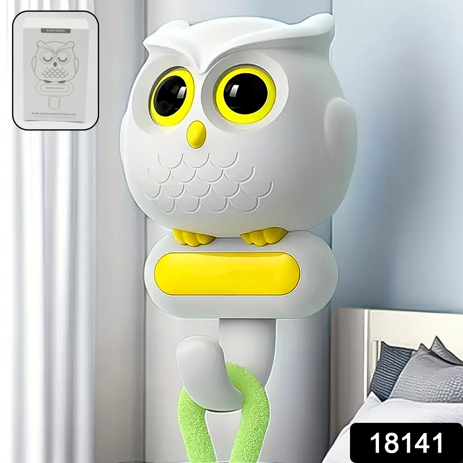 Self-adhesive wall hook featuring a cute bird design by Wukusy, ideal for hanging lightweight items indoors.