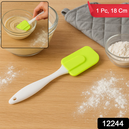 Wukusy silicone cooking spatula for baking, 18 cm, flexible and heat-resistant, ideal for mixing and stirring in the kitchen.