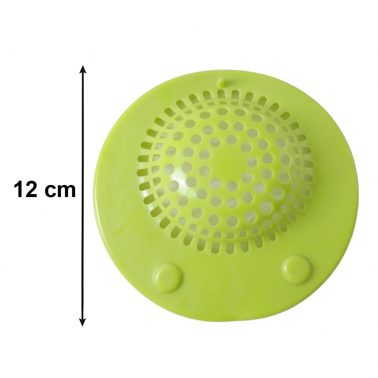 Wukusy silicone sink drain strainer in black, fits standard kitchen drains, prevents clogs and catches debris.
