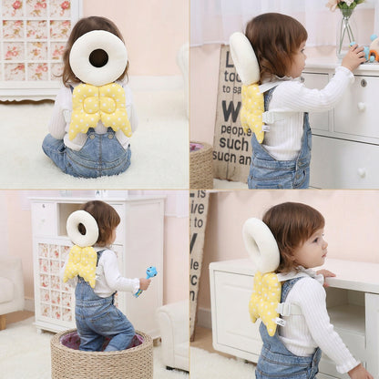 Small baby head protector safety cushion by Wukusy, soft foam padding with adjustable straps for newborns and infants.