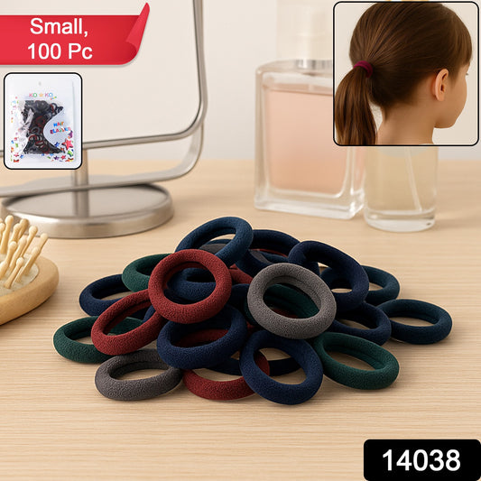 Pack of 50 multicolor Wukusy small hairbands for hair, rubber bands suitable for styling and securing hair.