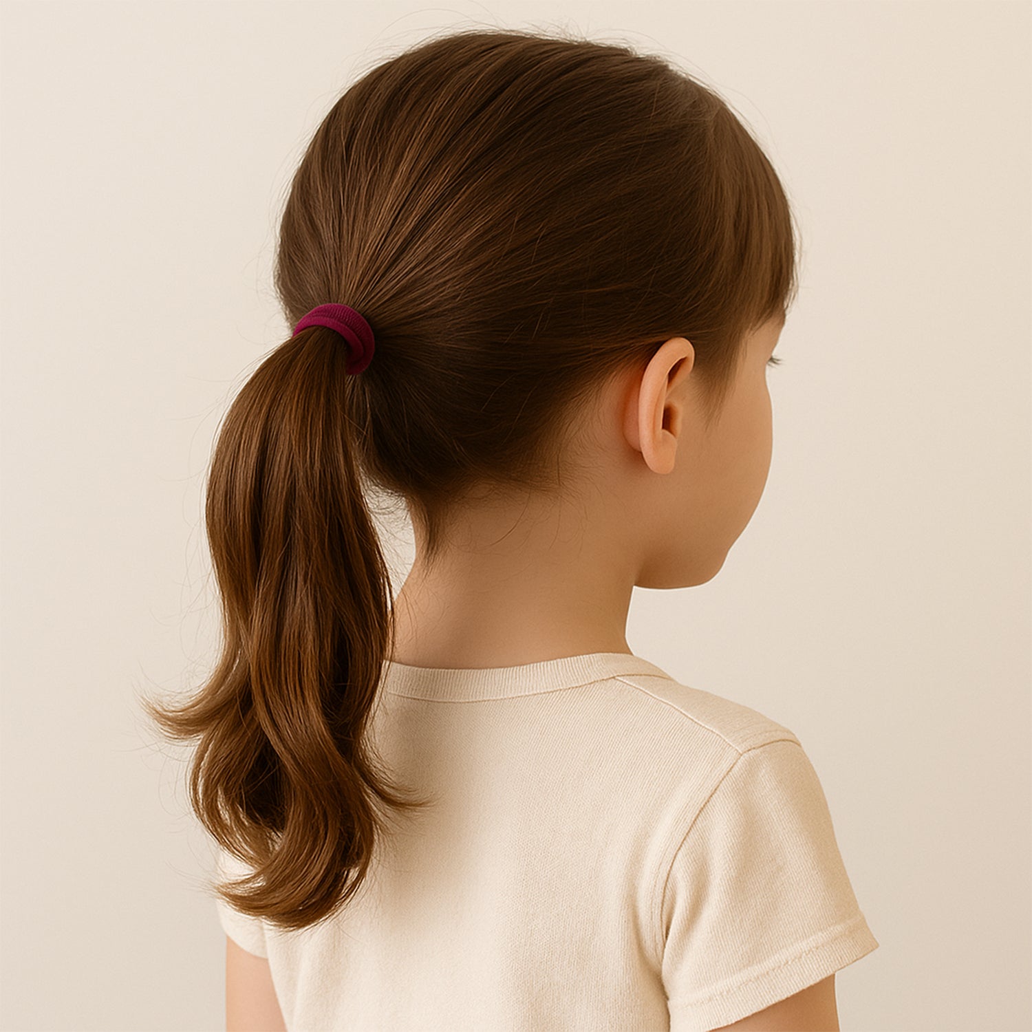 Multicolour Wukusy small hairbands pack with 50 rubber hairbands, ideal for securing and styling hair.