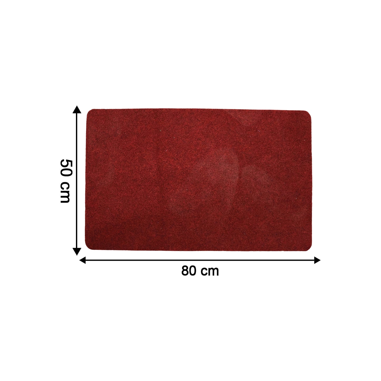Soft Wukusy anti-slip door floor mat in 80x50 cm, with textured surface for safety and grip on smooth floors.