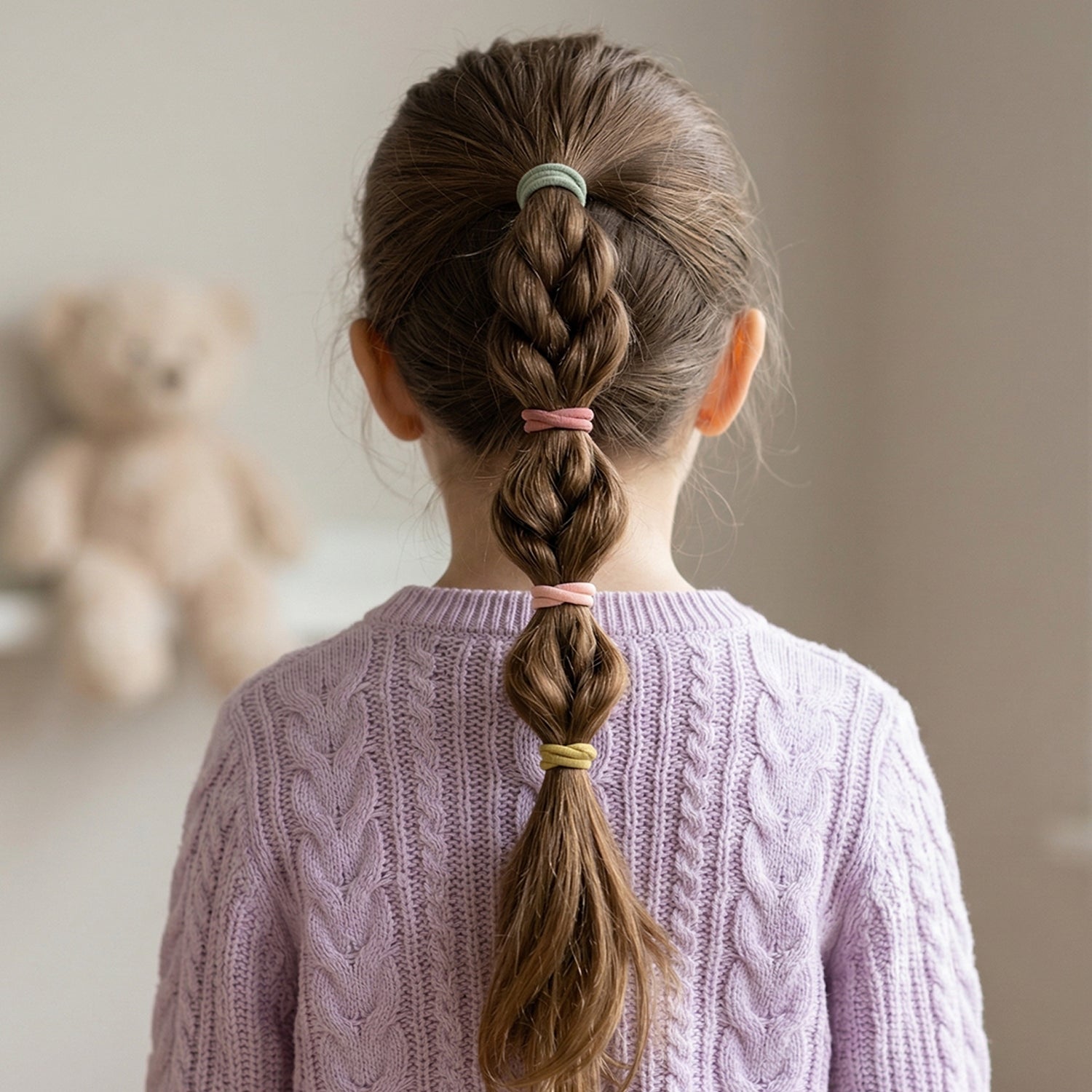 Set of 40 soft stretchable elastic hair bands and rubber hair ties by Wukusy, suitable for securing hair comfortably.