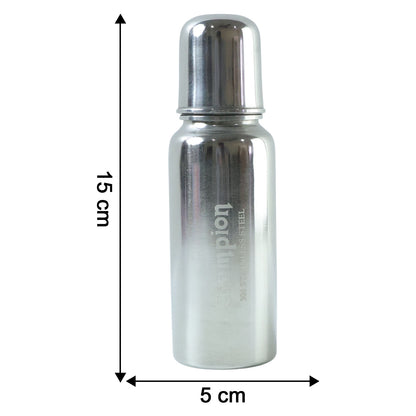 Stainless steel Wukusy baby feeding bottle with 200ml capacity, durable and leak-proof for infants.