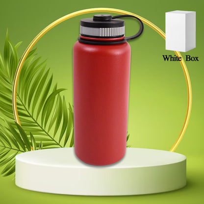 Wukusy stainless steel double wall vacuum-insulated water bottle, 1000 ml, in mix color with a sleek, modern design.