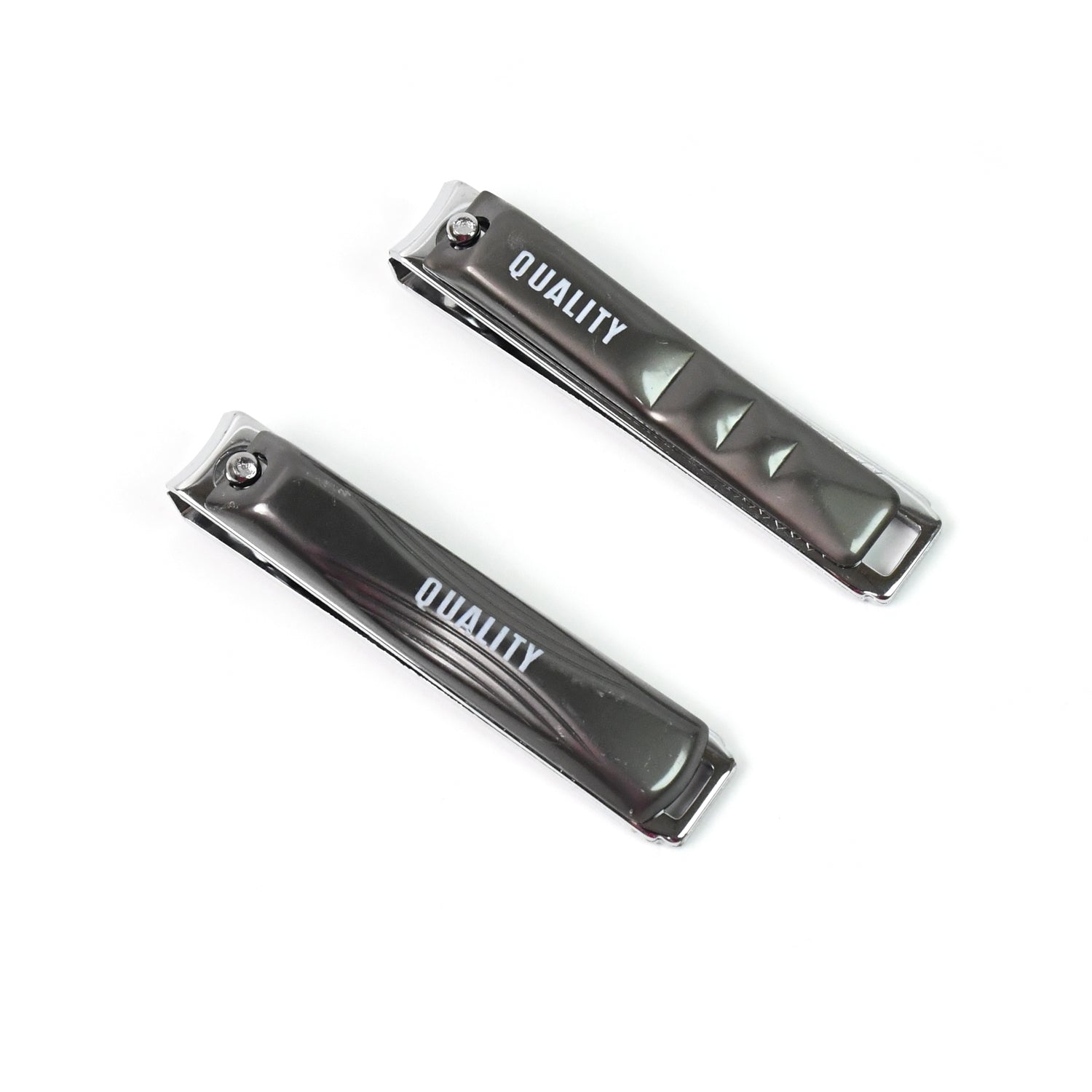 Wukusy stainless steel folding large nail clippers with built-in nail file, portable and suitable for precise grooming.