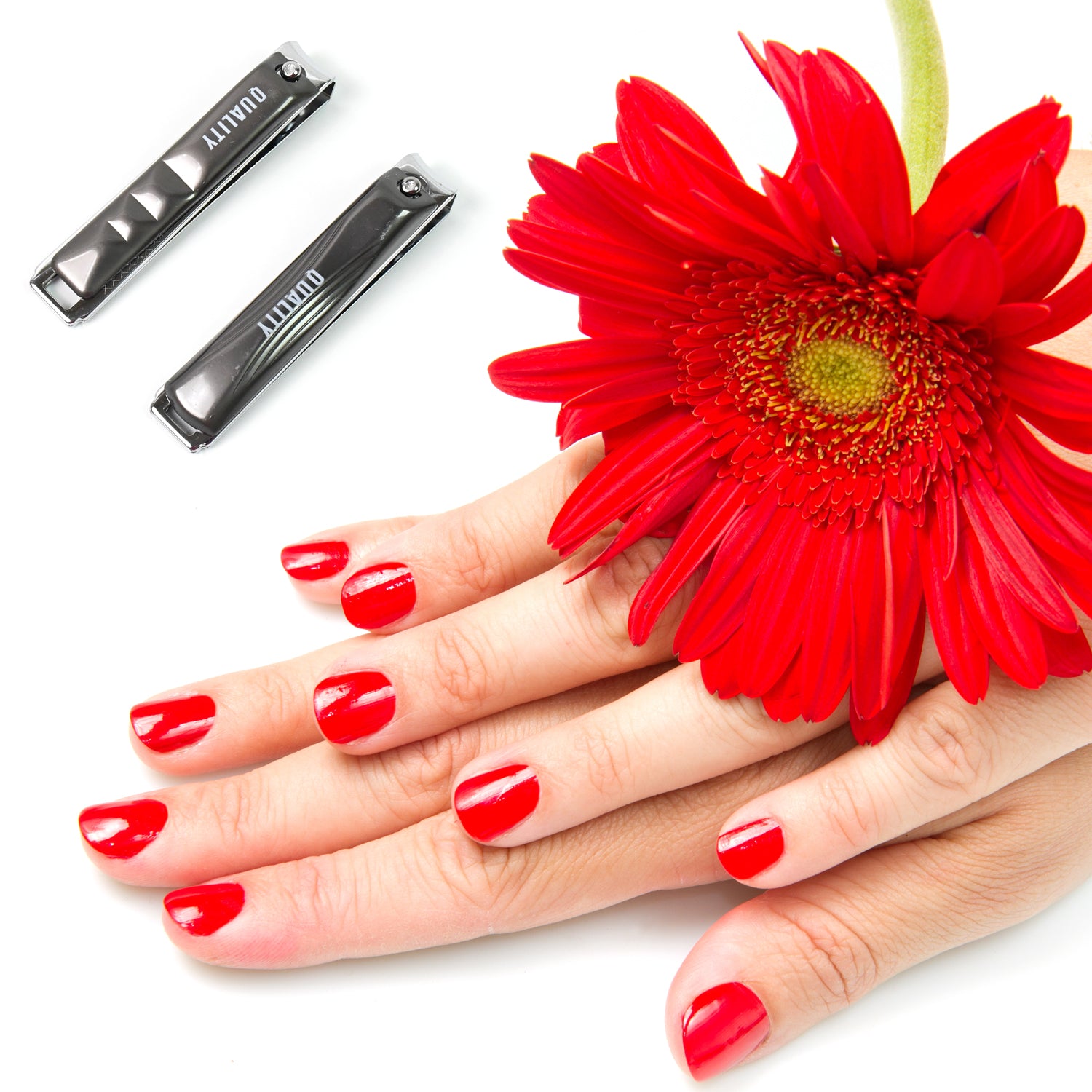 Wukusy stainless steel folding large nail clippers with built-in nail file, portable and ideal for grooming nails.