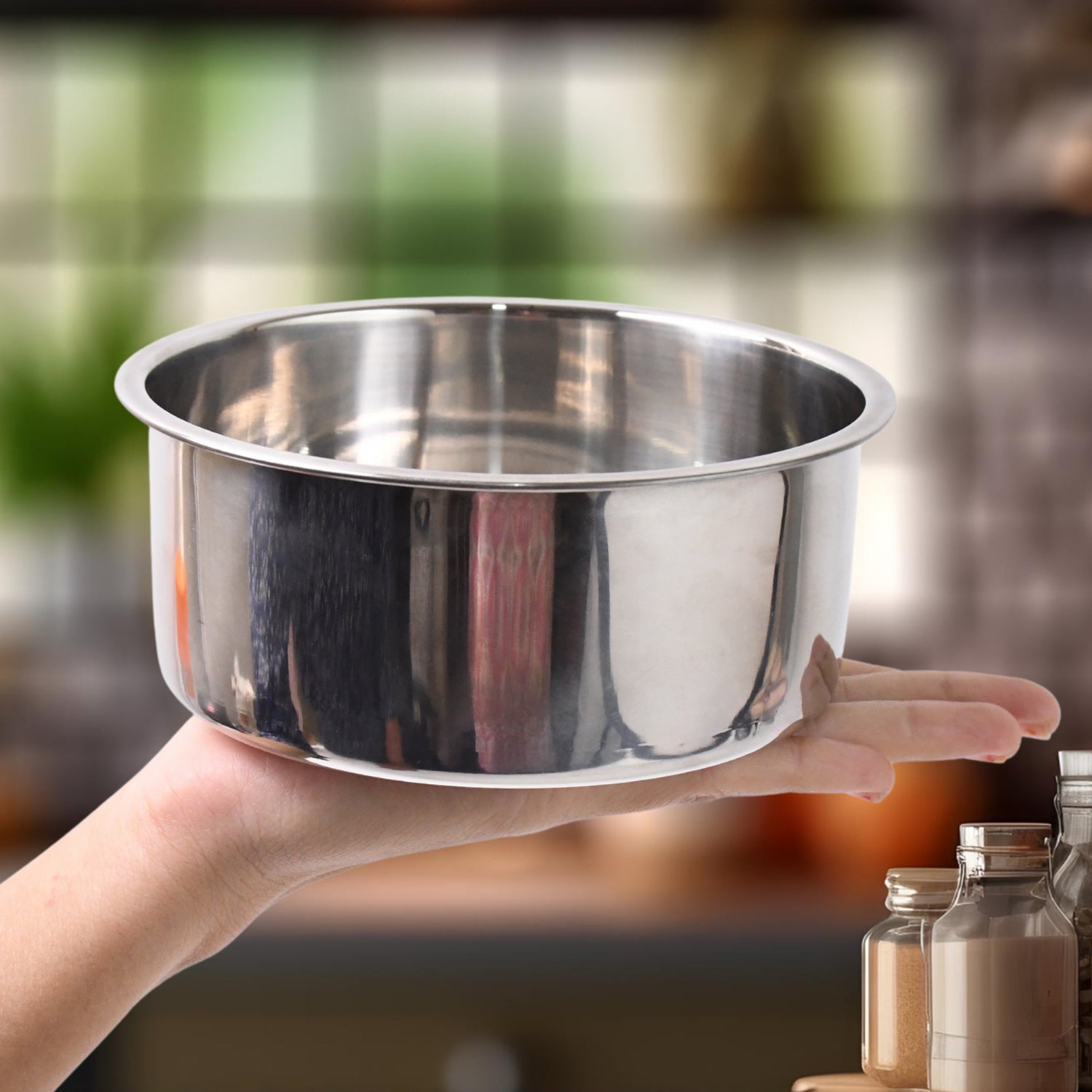 Wukusy stainless steel small dish bowl and plate set for side dishes and sauces, ideal for serving small portions.