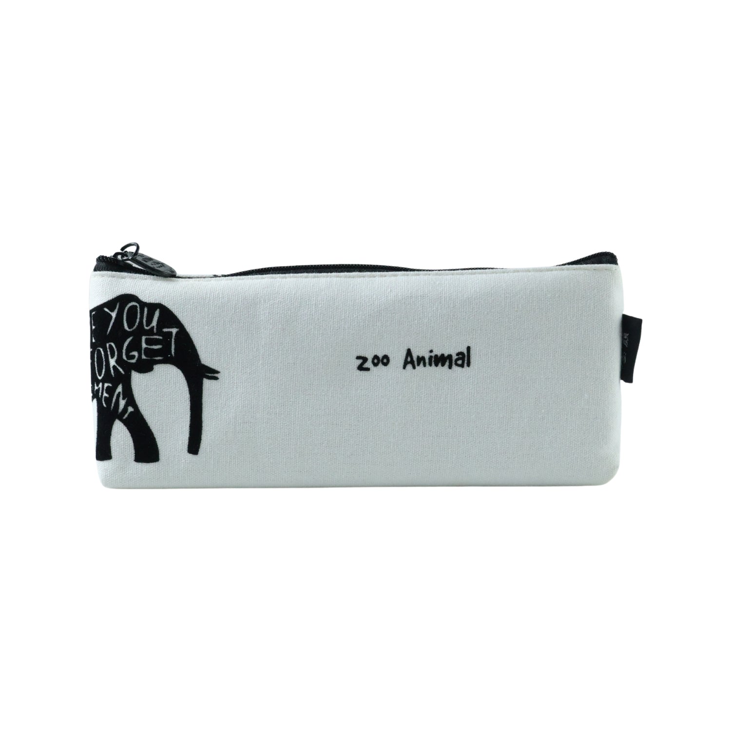 Wukusy stylish canvas pencil pouch, single compact organizer with zipper closure, ideal for school or office supplies.