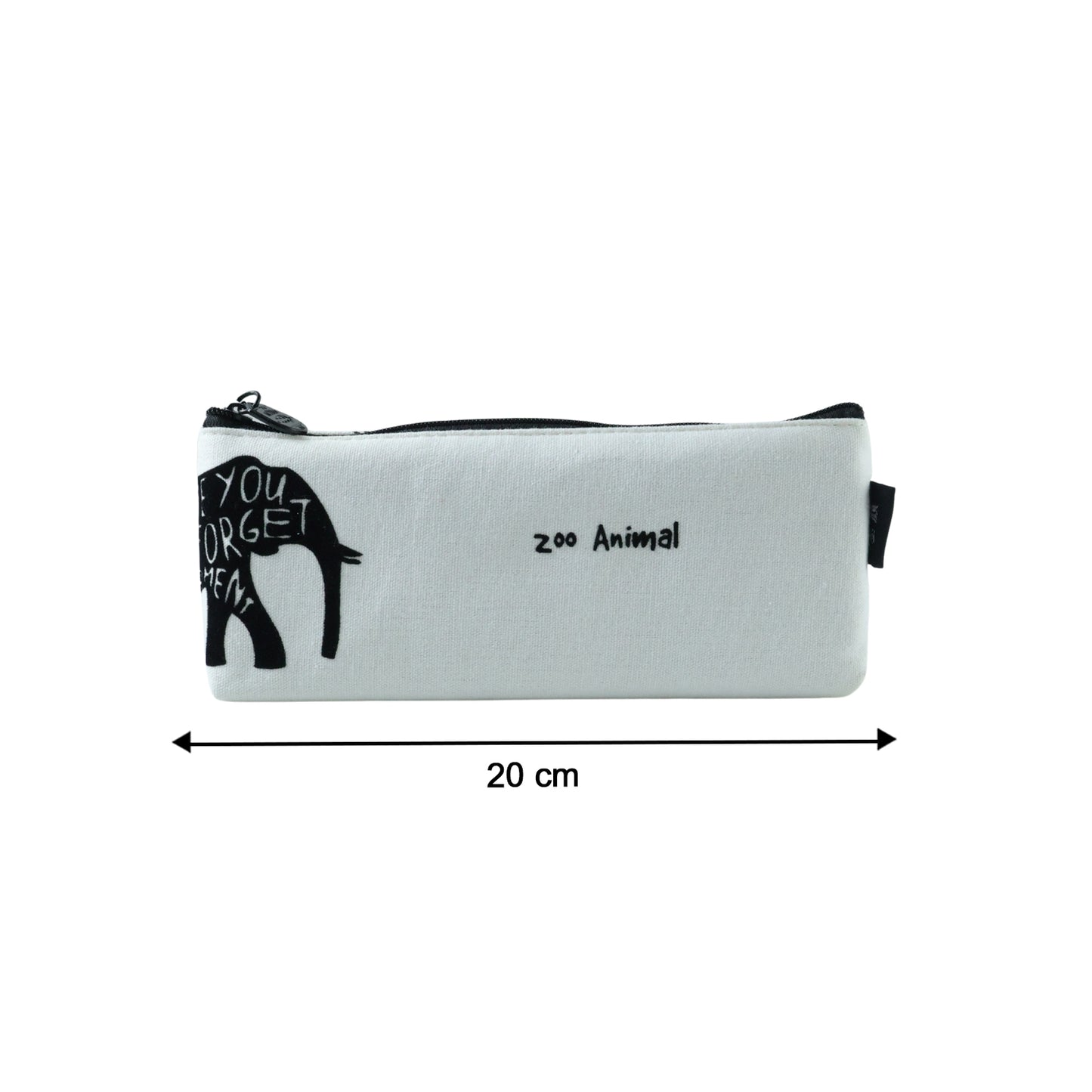 Wukusy stylish canvas pencil pouch, compact and durable, with a zipper closure for storing pens and stationery.