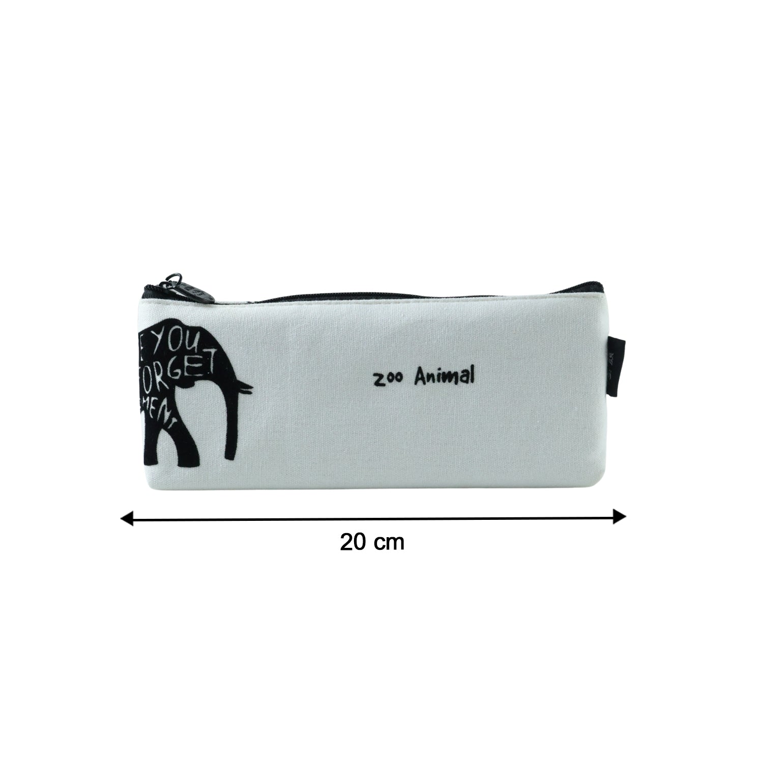 Wukusy stylish canvas pencil pouch, compact and durable, with a zipper closure for storing pens and stationery.
