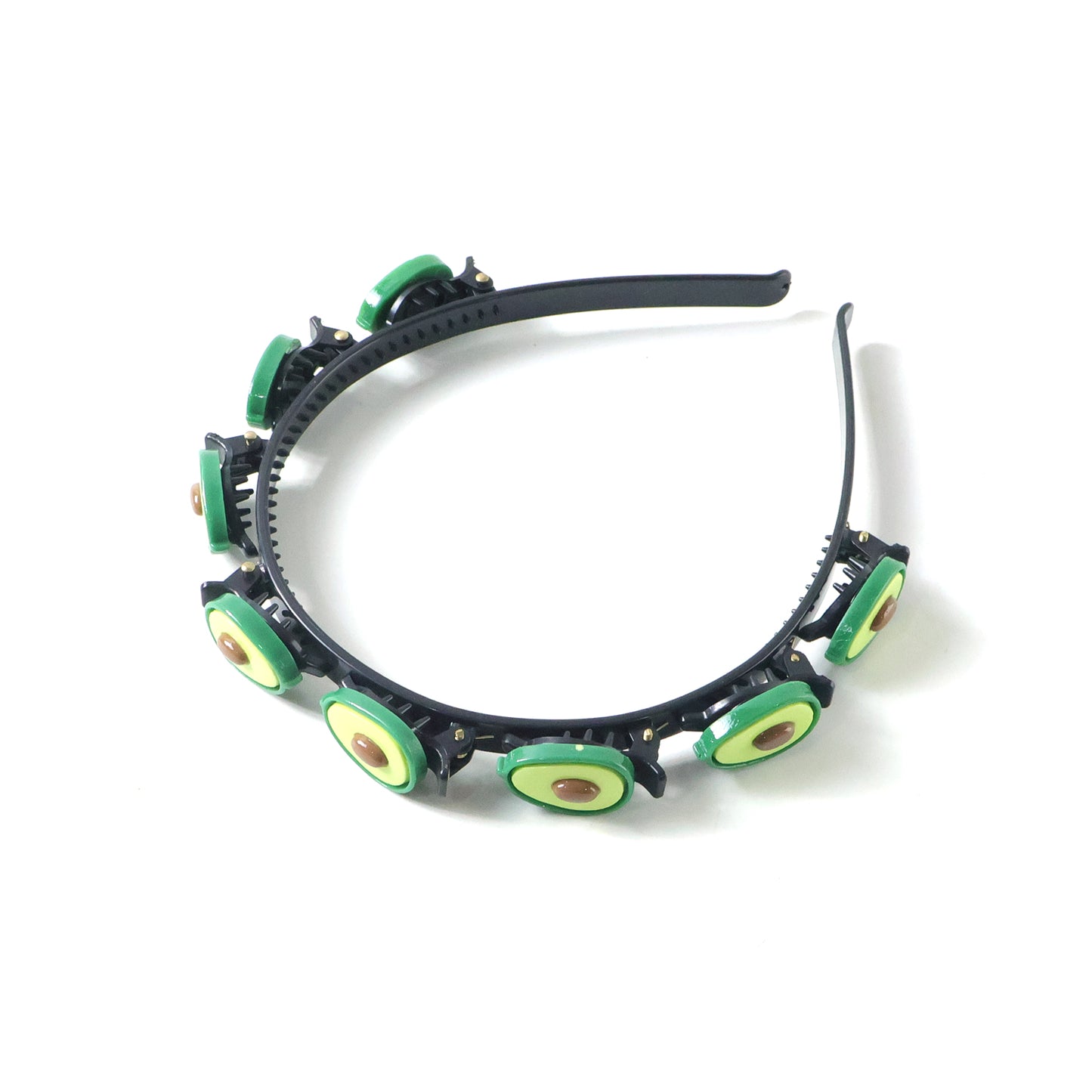Wukusy decorative hair band with colorful fruit design, stylish accessory for girls, shown in close-up image.
